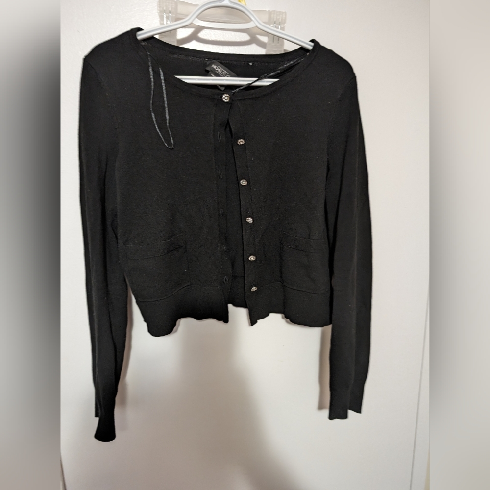 Cropped knit sweater plus size 1x
